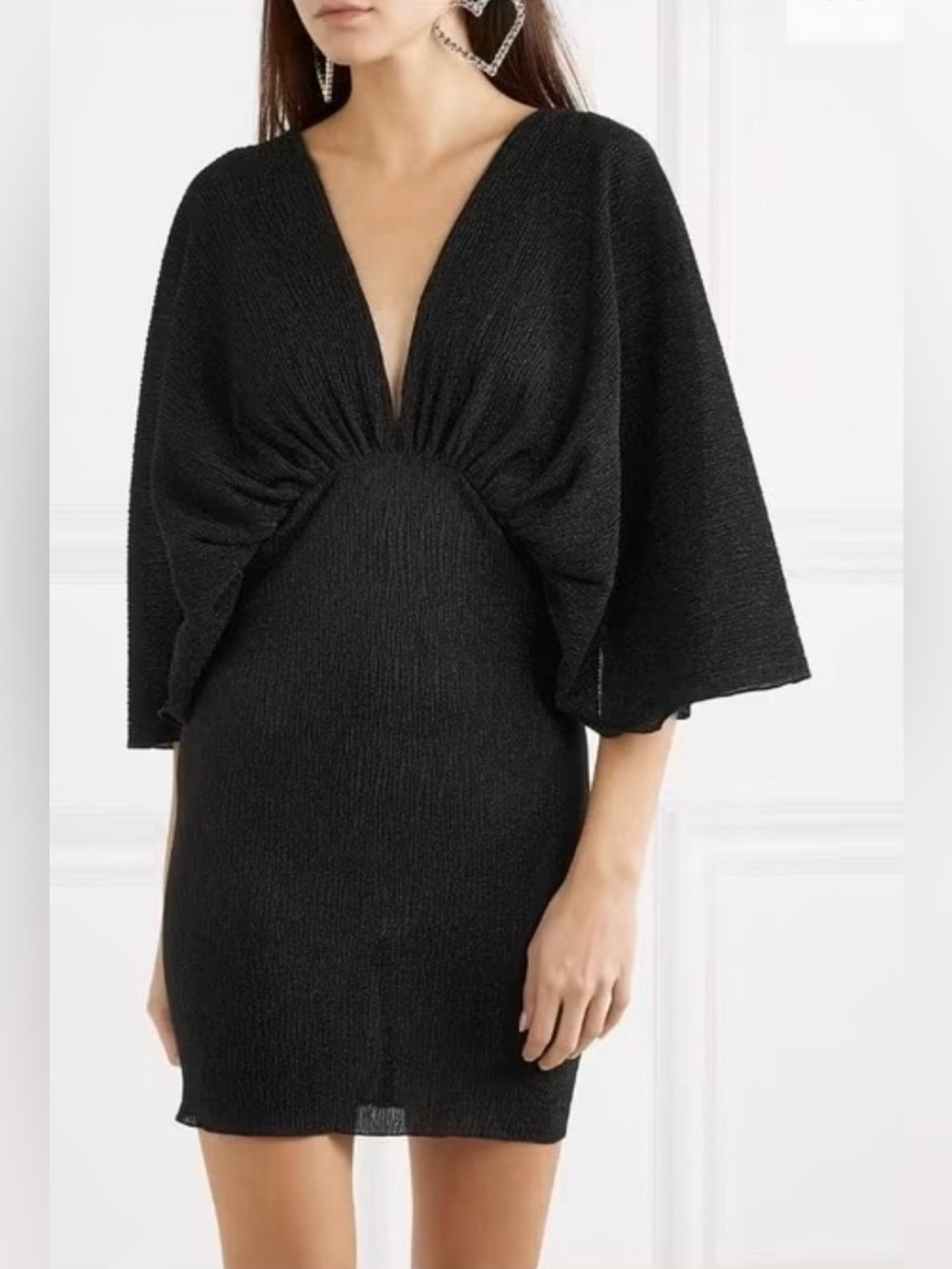 Rotate Birger Christensen gathered metallic mini dress